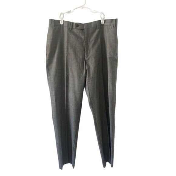 Calvin Klein Mens Gray Extreme Slim Fit 2-Piece Suit 46L Wool Jacket & Pants - Picture 3 of 11